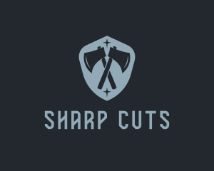 Medieval Axe Weapon logo design