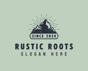 Rustic Mountain Summit logo design