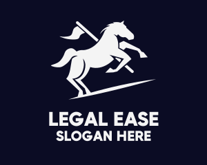 Galloping Horse Flag Logo