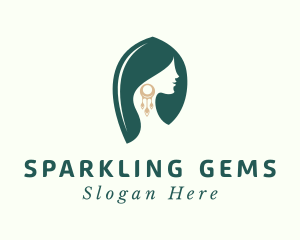 Green Elegant Earrings logo