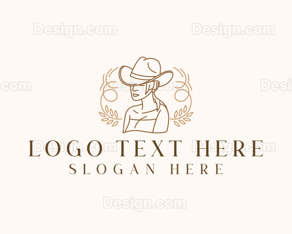 Western Cowgirl Hat Logo