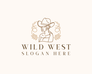 Western Cowgirl Hat logo