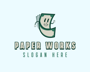 Paper Bill Money logo design