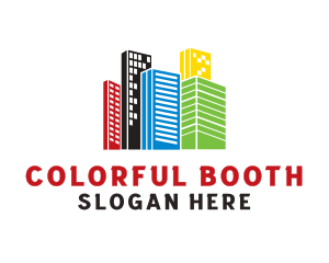 Colorful Building City logo design