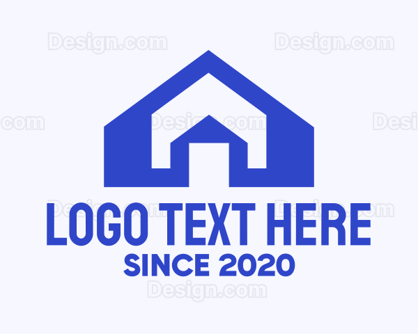 Blue Real Estate Home Logo