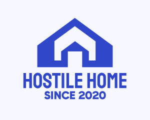 Blue Real Estate Home logo design