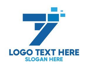 Blue Seven Pixels Logo