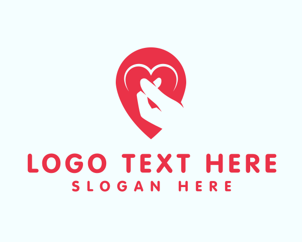Finger Heart logo example 1