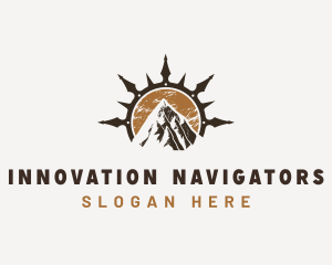 Mountain Compass Navigation logo design