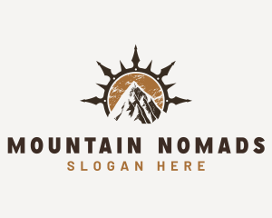 Mountain Compass Navigation logo design