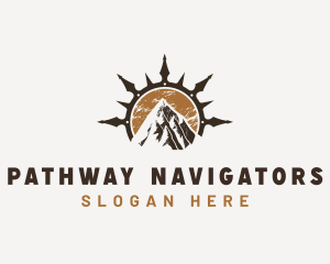 Mountain Compass Navigation logo design