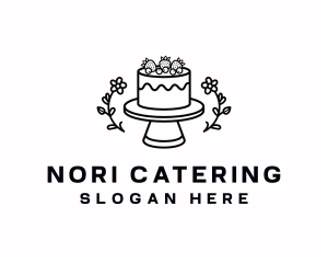 Cake Baking Flower logo design