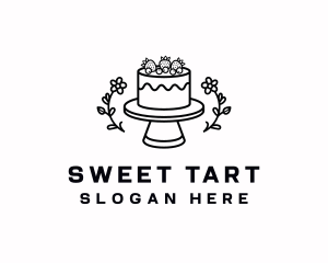 Cake Baking Flower logo design