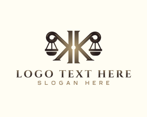 Letter KK Law Firm Company logo