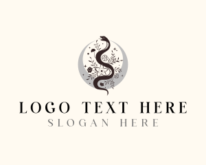 Boho Floral Snake logo