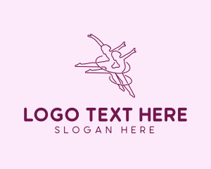 Women Gymnast Line Art logo