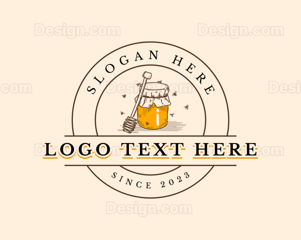 Bee Honey Jar Logo