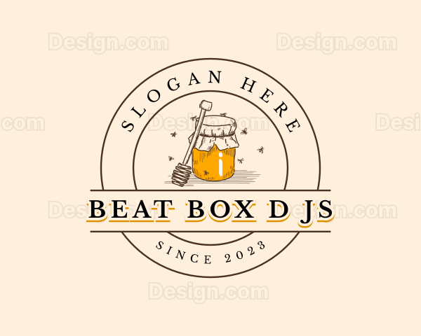 Bee Honey Jar Logo