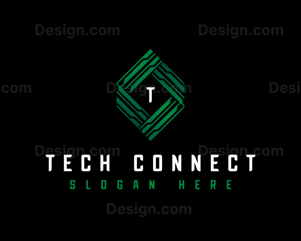 Technological Hexagon  Data Logo