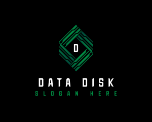 Technological Hexagon  Data logo design