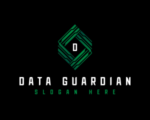 Technological Hexagon  Data logo design