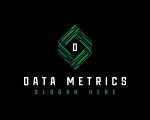 Technological Hexagon  Data logo design