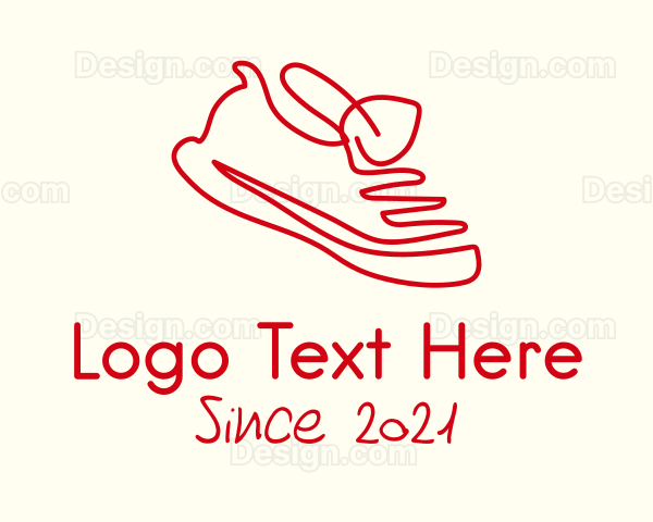 Red Shoe Monoline Logo