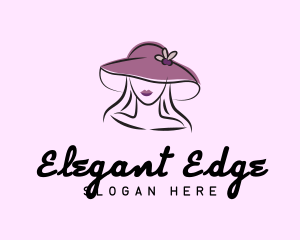 Elegant Woman Hat Logo