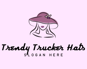 Elegant Woman Hat logo design