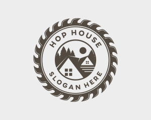 House Carpentry Construction logo design