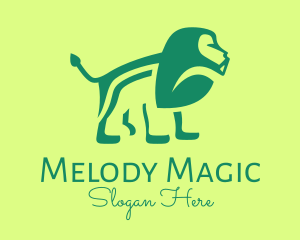 Green Jungle Lion Logo