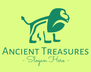 Green Jungle Lion logo design