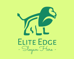 Green Jungle Lion logo design