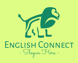 Green Jungle Lion logo design