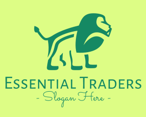 Green Jungle Lion logo design