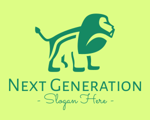 Green Jungle Lion logo design