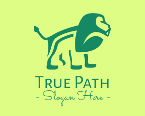 Green Jungle Lion logo design