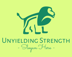 Green Jungle Lion logo design