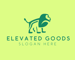 Green Jungle Lion logo design