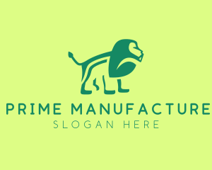 Green Jungle Lion logo design