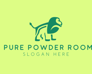 Green Jungle Lion logo design