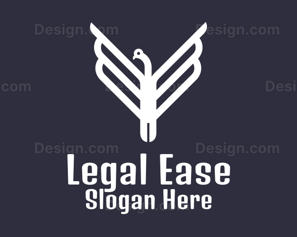Flying Egret Bird Logo