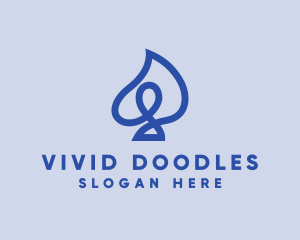 Scribble Spade Casino logo design