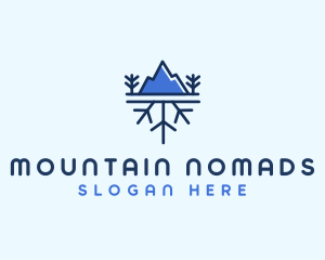 Winter Mountain Snow  logo design