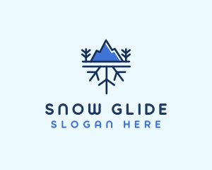 Winter Mountain Snow  logo design