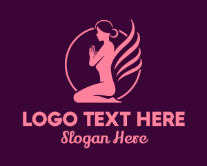 Kneeling Yoga Woman logo