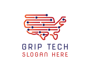 Tech Map America logo design