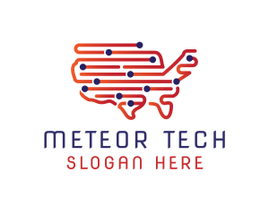 Tech Map America logo design