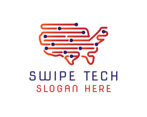 Tech Map America logo design