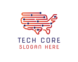 Tech Map America logo design